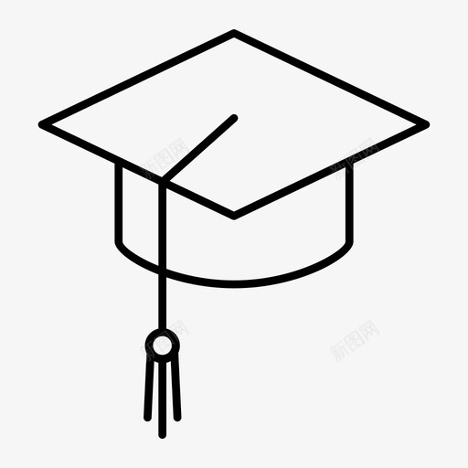 毕业帽子学习图标svg_新图网 https://ixintu.com 100icons2017 大学 学习 帽子 毕业