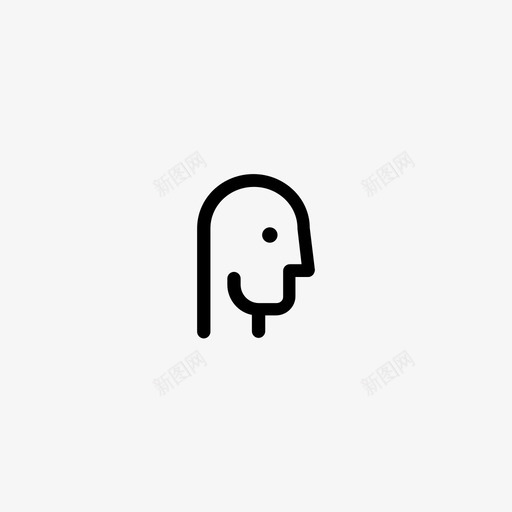 人脸头图标svg_新图网 https://ixintu.com 人 侧面 头 小图标 脸