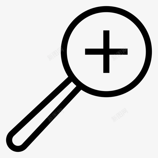 搜索查找眼镜图标svg_新图网 https://ixintu.com 互联网线图标 搜索 放大镜 查找 眼镜 缩放