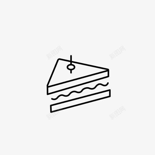 三明治食物健康食品图标svg_新图网 https://ixintu.com 三明治 健康食品 午餐 食物