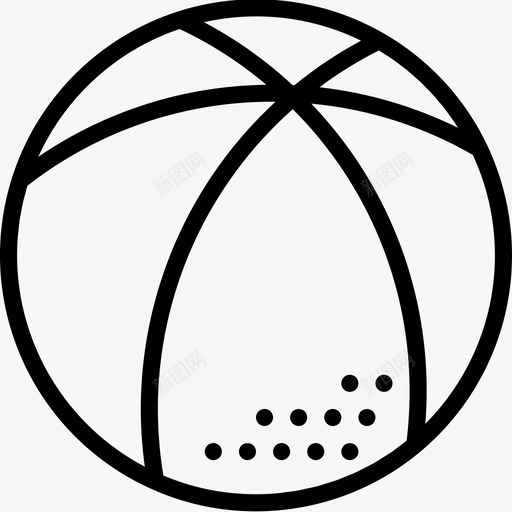 沙滩球儿童玩具图标svg_新图网 https://ixintu.com 儿童 沙滩球 玩具 玩具大纲