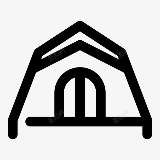 帐篷营火露营图标svg_新图网 https://ixintu.com 夜间露营 帐篷 生产 营火 露营