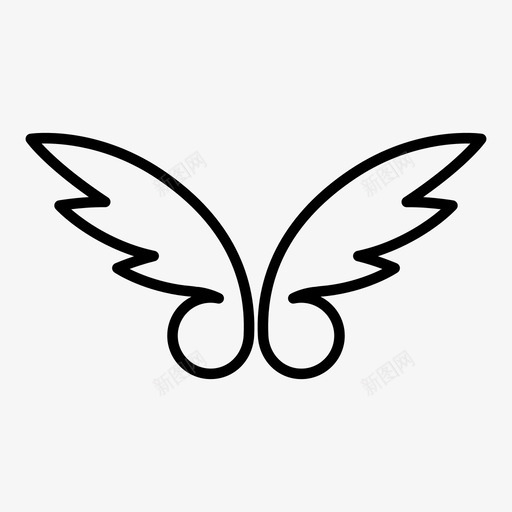 翅膀天使鸟图标svg_新图网 https://ixintu.com 天使 翅膀 鸟 鸟的翅膀