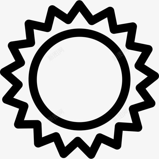 阳光普照自然poi信号轮廓图标svg_新图网 https://ixintu.com poi信号轮廓 自然 阳光普照