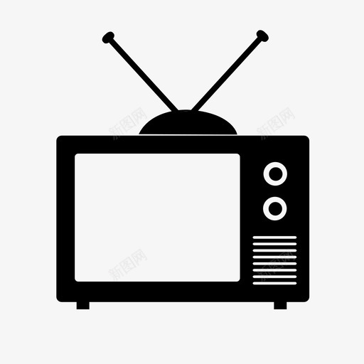 电视天线电子图标svg_新图网 https://ixintu.com 天线 小工具 电子 电视