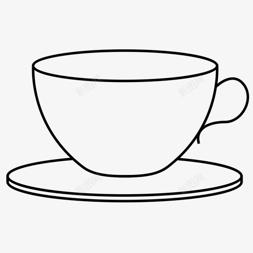 空杯饮料茶或咖啡图标svg_新图网 https://ixintu.com 空杯 茶或咖啡 饮料