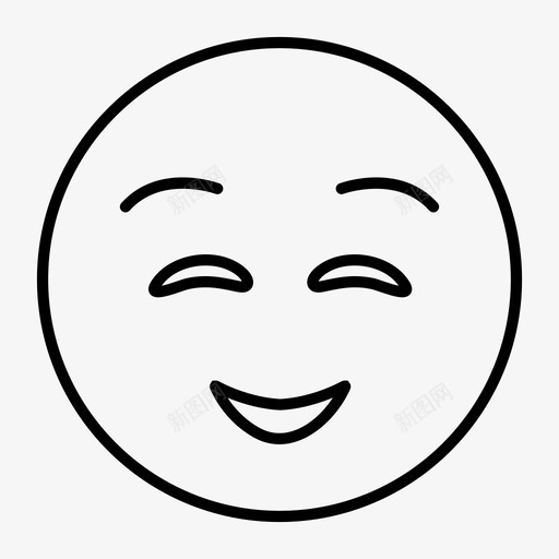 害羞表情脸红尴尬图标svg_新图网 https://ixintu.com 害羞表情 尴尬 快乐 笑脸 脸红 表情 表情符号