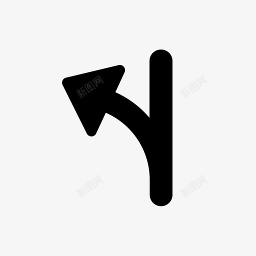 向左倾斜箭头方向图标svg_新图网 https://ixintu.com 向左倾斜 导航 导航箭头 方向 箭头