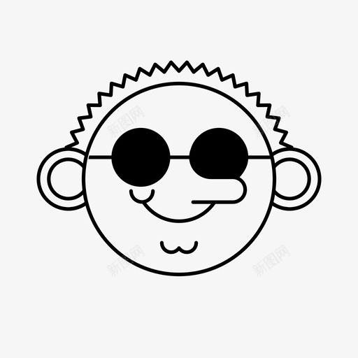 卡通墨镜脸开心表情开心阳光图标svg_新图网 https://ixintu.com 卡通墨镜脸 卡通脸 开心表情 开心阳光 微笑 微笑表情 微笑阳光