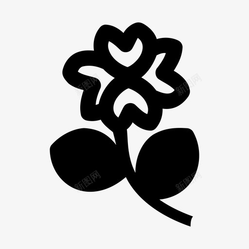 花花园叶子图标svg_新图网 https://ixintu.com 叶子 植物 自然 花 花园
