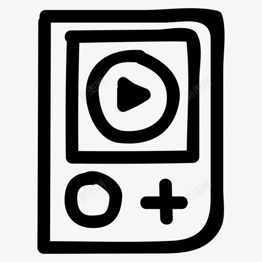 手持游戏机设备游戏图标svg_新图网 https://ixintu.com 多媒体 手持游戏机 游戏 视频 设备 音乐音频和视频手绘