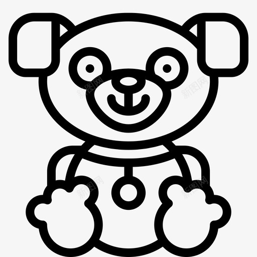 玩具小狗儿童狗图标svg_新图网 https://ixintu.com 儿童 孩子 狗 玩具大纲 玩具小狗