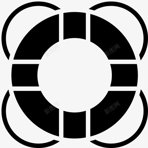 援助帮助救生圈图标svg_新图网 https://ixintu.com 安全 安全标志 帮助 援助 支援 救生圈
