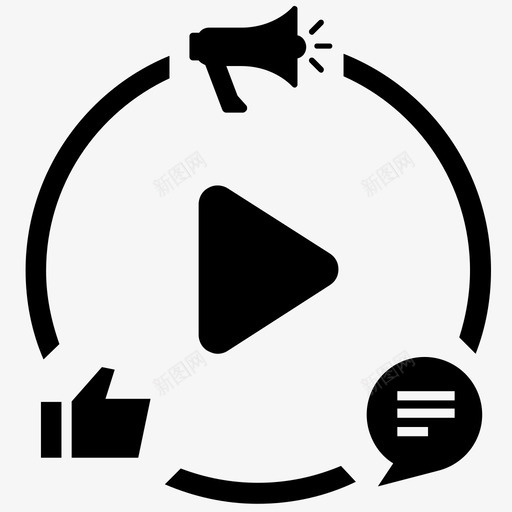 视频营销营销策略媒体图标svg_新图网 https://ixintu.com 促销 多媒体 媒体 营销策略 营销集2 视频营销