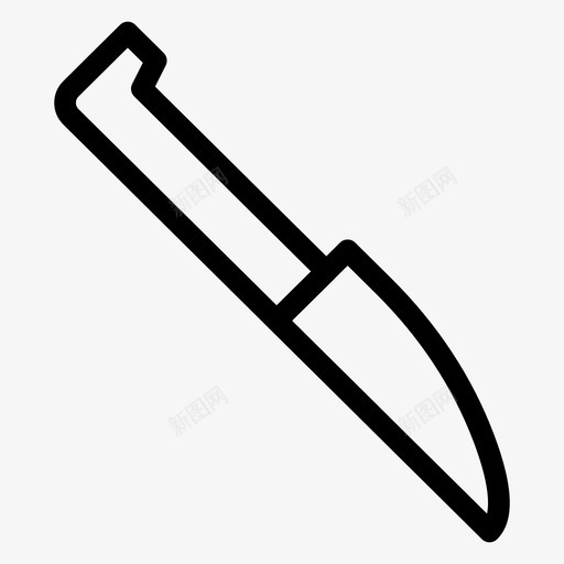 厨房刀片雕刻图标svg_新图网 https://ixintu.com 刀片 厨房 器具 工具 武器 酒店餐厅线图标 雕刻