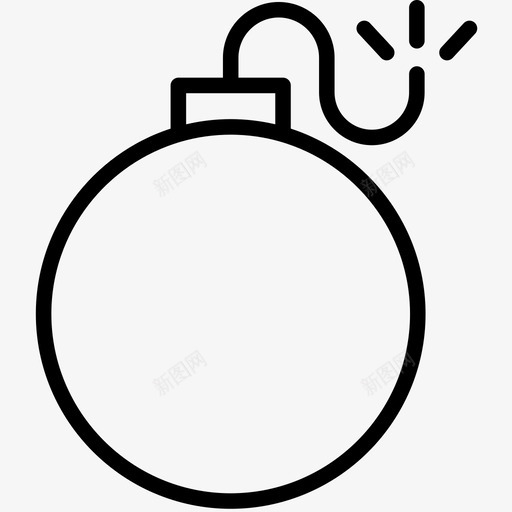 危险炸弹炸药图标svg_新图网 https://ixintu.com 保安 危险 炸弹 炸药 烟火弹 警戒线