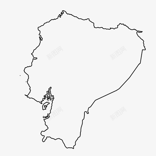 厄瓜多尔地图美洲南部图标svg_新图网 https://ixintu.com 南部 厄瓜多尔地图 美洲 轮廓图