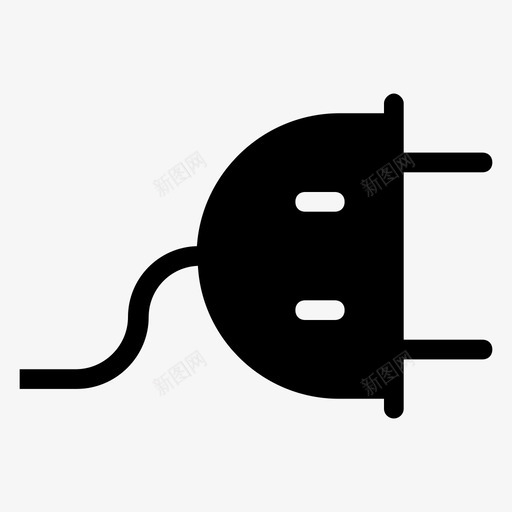 插件电力电源图标svg_新图网 https://ixintu.com 团队合作 插件 电力 电子符号图标 电源