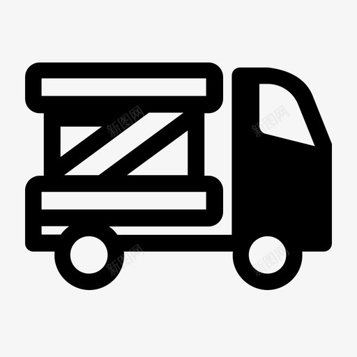 卡车箱子送货图标svg_新图网 https://ixintu.com 卡车 商店 箱子 货物 运输 送货