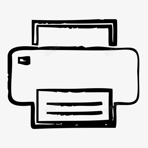 打印机设备硬件图标svg_新图网 https://ixintu.com 打印机 技术 硬件 草图2 设备