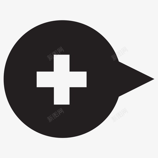 加号添加按钮图标svg_新图网 https://ixintu.com 加号 按钮 插入 添加 语音气泡