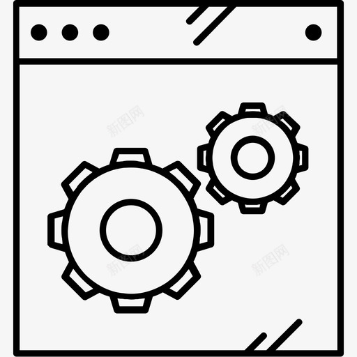 过程齿轮操作图标svg_新图网 https://ixintu.com it图标第二卷 技术 操作 程序 过程 齿轮
