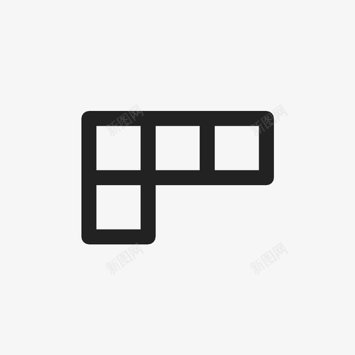 l形方块游戏图标svg_新图网 https://ixintu.com l形 俄罗斯方块 方块 游戏 线