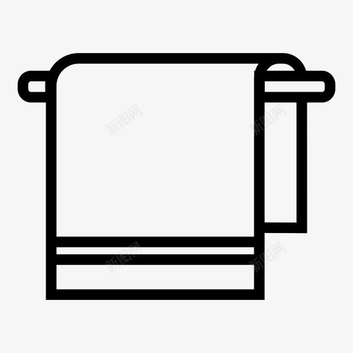 衣架浴缸毛巾架图标svg_新图网 https://ixintu.com 卫生间 毛巾架 洗衣房 浴缸 衣架 酒店