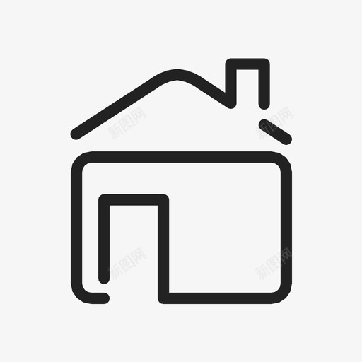 家访楼房房子图标svg_新图网 https://ixintu.com 家访 房子 楼房