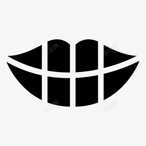 牙齿牙医医学图标svg_新图网 https://ixintu.com 医学 牙医 牙字形图标 牙齿