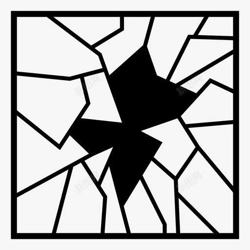 碎玻璃碎裂图标svg_新图网 https://ixintu.com 反射 碎 碎玻璃 裂 镜 镜面玻璃