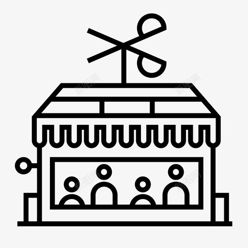 理发店大厦美发图标svg_新图网 https://ixintu.com 商店 大厦 沙龙 理发店 美发