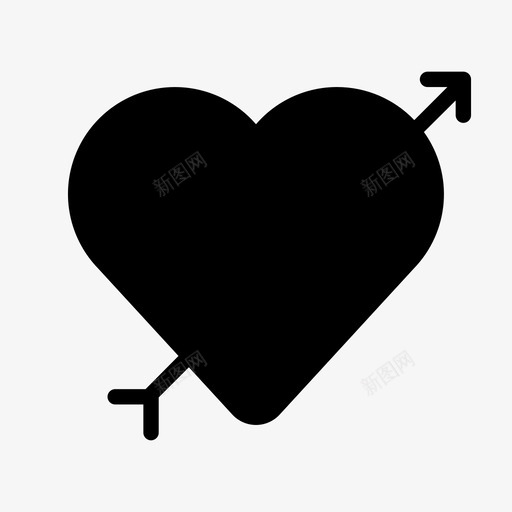 心箭健康生命图标svg_新图网 https://ixintu.com 健康 心箭 爱情 生命