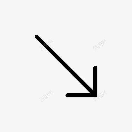右下箭头右箭头图标svg_新图网 https://ixintu.com 右下 右箭头 箭头