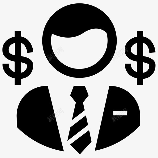 财务决策收入个人图标svg_新图网 https://ixintu.com 个人 利润 收入 财务 财务决策