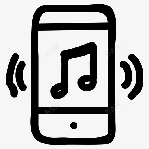 移动音乐音频广播图标svg_新图网 https://ixintu.com 多媒体 广播 扬声器 移动音乐 音乐音频和视频手绘 音频
