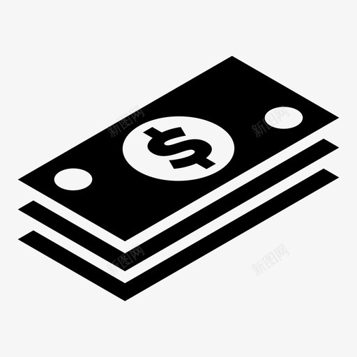 钱堆现金美元图标svg_新图网 https://ixintu.com 富人 现金 美元 钱堆 钱袋和硬币