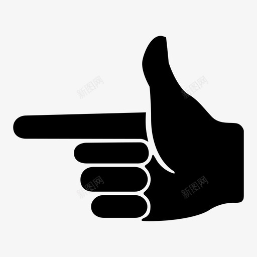 手枪手指手掌图标svg_新图网 https://ixintu.com 手势 手指 手掌 手枪 指头