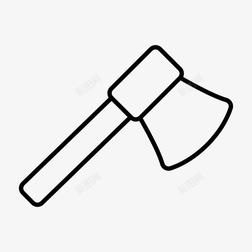 斧头工具武器图标svg_新图网 https://ixintu.com 工具 斧头 木头 武器
