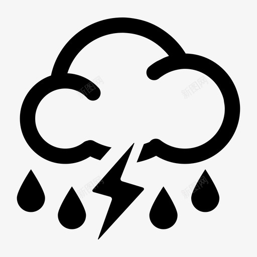 强雷阵雨svg_新图网 https://ixintu.com 强雷阵雨 tq-303