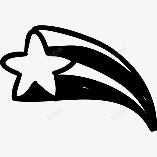 流星图标牌手绘圣诞svg_新图网 https://ixintu.com 手绘圣诞 标牌 流星图