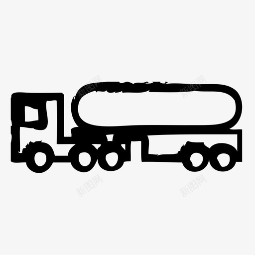 卡车汽车街道图标svg_新图网 https://ixintu.com 交通 卡车 汽车 草图2 街道 车辆 运输