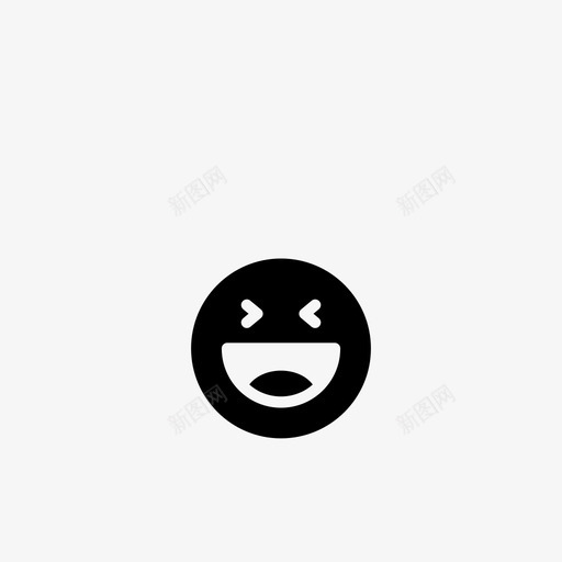 笑脸开心有趣图标svg_新图网 https://ixintu.com 小图标 开心 有趣 笑脸