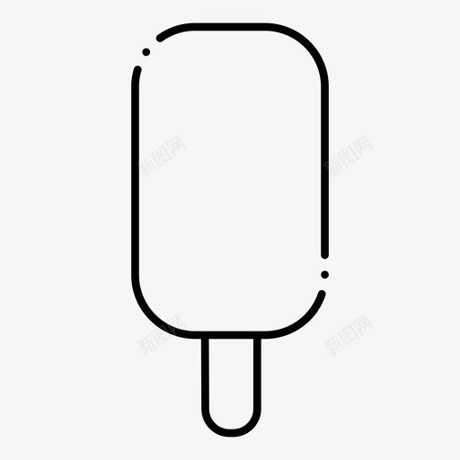 冰棒奶油甜点图标svg_新图网 https://ixintu.com 冰棒 冰淇淋 奶油 甜点 食物