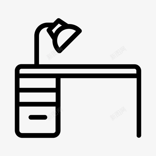 办公桌室内图标svg_新图网 https://ixintu.com 办公桌 室内