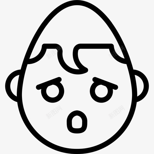 震惊的超人表情脸图标svg_新图网 https://ixintu.com 哨子 脸 表情 震惊的超人