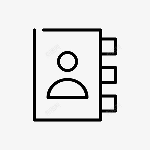 地址簿通讯簿联系人图标svg_新图网 https://ixintu.com 业务薄 地址簿 日记 电话簿 笔记 联系人 通讯簿