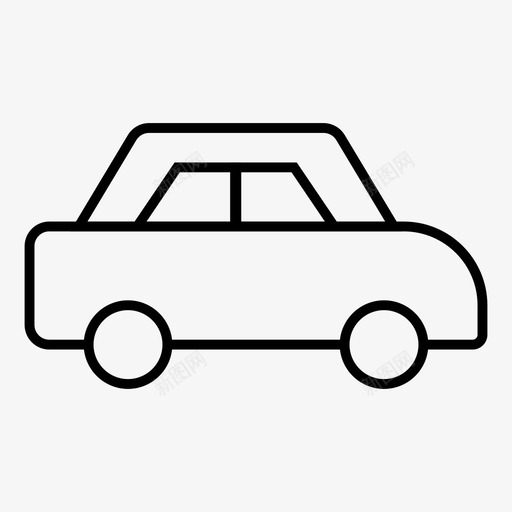 汽车公路跑车图标svg_新图网 https://ixintu.com 公路 商业细线图标 汽车 跑车 运输