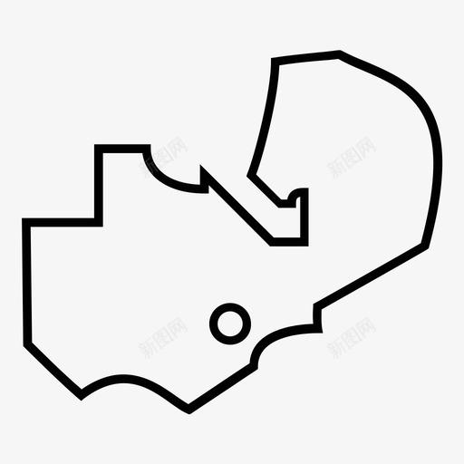 赞比亚非洲国家图标svg_新图网 https://ixintu.com 国家 地图 旅游 赞比亚 非洲 风格化地图