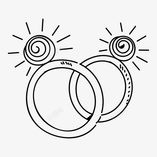 结婚戒指珠宝图标svg_新图网 https://ixintu.com 珠宝 结婚戒指